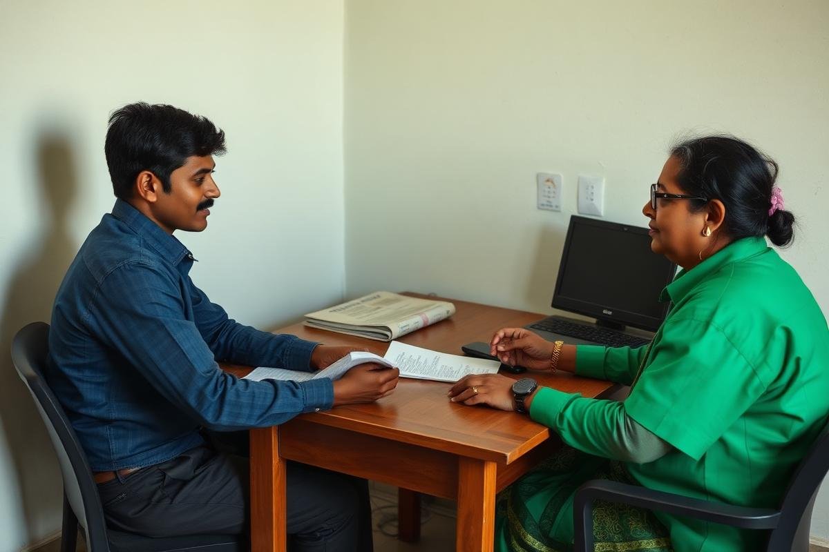 A young job seeker receiving personalised interview and placement guidance